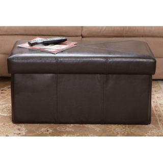 Wholesale Interiors Prospero Leather Storage Ottoman