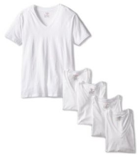 Hanes Men's 5 Pack V neck T Shirt at  Mens Clothing store