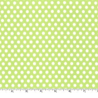 Kiss Dot on Green Fabric Two Yards (1.8m) CX5518 LIME D