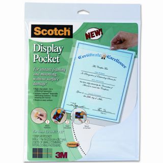 Scotch Display Pocket with Removable Interlocking Fasteners