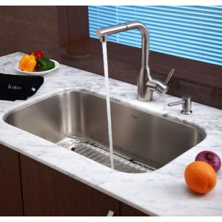Kraus Stainless Steel 16 Gauge Undermount 30 Single Bowl Kitchen Sink