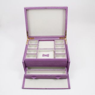 Bey Berk Multi level Jewelry Box in Pink Leather