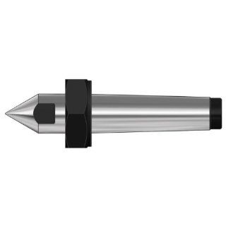 Rhm 5357 Type 671 Tool Steel Full Point Dead Center with Draw Off Nut, Morse Taper 4, M36x1.5, 31.6mm Point Diameter, 175mm Length Live Centers