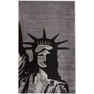Cine Statue Of Liberty Grey Novelty Rug