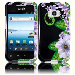 Green Flower Design Hard Case Cover for LG Optimus Elite LS696 Cell Phones & Accessories