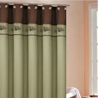 DR International Shell Polyester Embroidered Shower Curtain