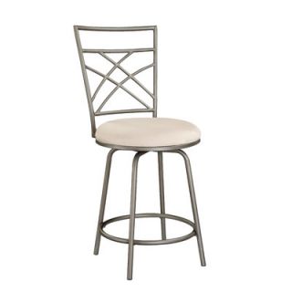 Powell Cafe Counter Stool in Distressed Antique Gold with Pewter