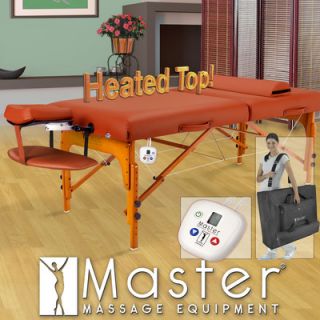 Master Massage 31 Santana Therma Top LX Massage Table in Mountain Red