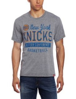 Sportiqe Men's New York Knicks NBA Regulation T Shirt, Gray, Small Clothing