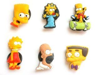 6 pcs Set # 1 of Shoe Charms Simpsons Toys & Games