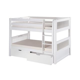 Low Bunk Bed with Drawers and Mission Headboard