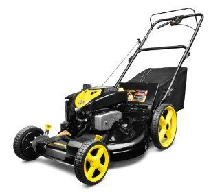 Brute 7800802 22 Inch 190cc Briggs & Stratton 675 Series Gas Powered FWD Self Propelled Lawn Mower With High Rear Wheels (Discontinued by Manufacturer)  Walk Behind Lawn Mowers  Patio, Lawn & Garden