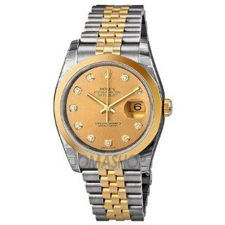 Rolex Datejust Champagne Automatic Stainless Steel and 18K Yellow Gold Mens 116203CDJ Rolex Watches
