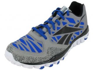 Reebok Men's Real Flex Run Suede Running Shoe,Tin Grey/Rivet Grey,15 M US Shoes