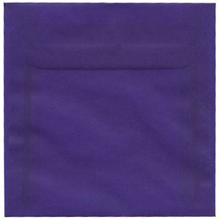 6.5 x 6.5 Square (6 1/2 x 6 1/2) Primary Blue / Purple Translucent Vellum Envelope   1000 envelopes per carton  Greeting Card Envelopes 
