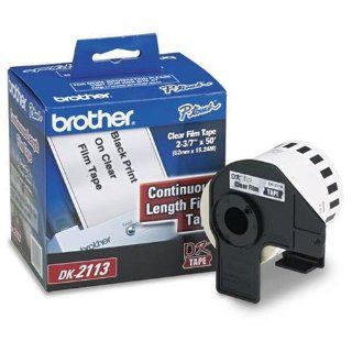 Brother DK 2113 Continuous Length Film Label Roll (Black/Clear)