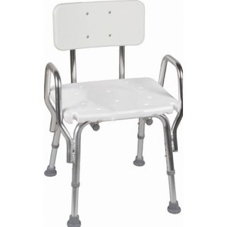 Shower Chair with Arms and Back Rest Durable, lightweight aluminum