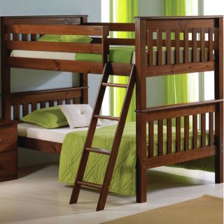 Donco Kids Twin Mission Bunk Bed with Tilt Ladder