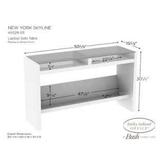 kathy ireland Office by Bush NEW YORK SKYLINE Laptop Sofa Table with