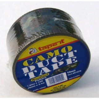 Tape it N10CM Camo/Camouflage Print All Purpose Duct Tape, 10 yards Length x 2" Width, Green and Brown