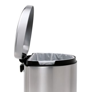 simplehuman Semi Round Step Trash Can in Brushed Stainless Steel