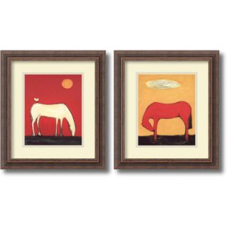 Amanti Art Warm Pop Horse by Karen Bezuidenhout 2 Piece Framed