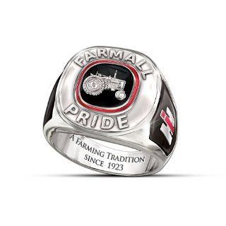 Officially Licensed "Farmall Pride" Solid Sterling Silver Men's Ring Jewelry Products Jewelry