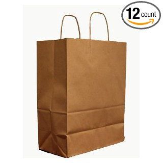 Brown Paper Bag with Handle 13x7x17 12/pack