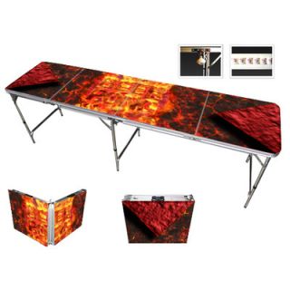 Red Cup Pong Lava Beer Pong Table in Black Aluminum