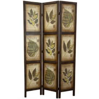 71 x 42 Double Sided Botanic Printed 3 Panel Room Divider