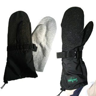 Extra Large Snow Runner Mitts Black   Work Gloves  