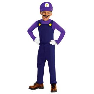 Super Mario Brothers Waluigi Deluxe Costume