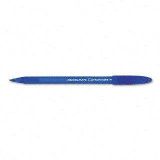 Paper Mate Products   Paper Mate   ComfortMate Ballpoint Stick Pen, Blue Ink, Medium, Dozen   Sold As 1 Dozen   Rubberized barrel.   Super smooth ink system.   No smear, quick drying ink. 