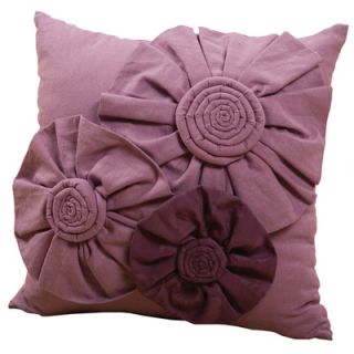 Sandy Wilson Daphne Decorative Pillow with Fabric Rose