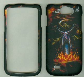 Samsung Exhibit II li 2 4G Galaxy W 4G SGH T679 T679M i8150 T MOBILE Phone CASE COVER SNAP ON HARD RUBBERIZED SNAP ON FACEPLATE PROTECTOR NEW CAMO KING FLAME SKULL Cell Phones & Accessories