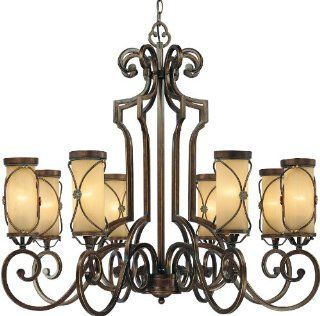 Minka Lavery 4238 288 8 Light 1 Tier Chandelier from the Atterbury Collection, Deep Flax Bronze    