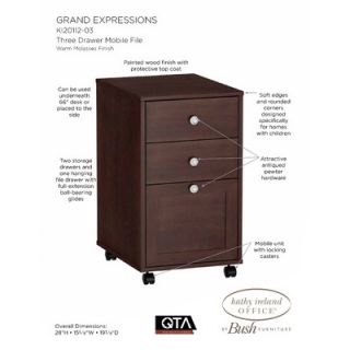 kathy ireland by Bush Grand Expressions Three Drawer Mobile File with