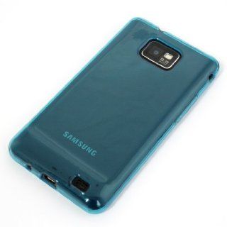 Ecence Silicone TPU Phone Case for Samsung Galaxy S2 i9100 / S2 Plus i9105 Blue Cell Phones & Accessories