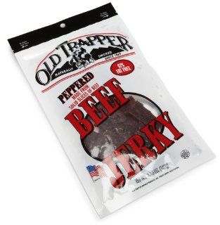 Old Trapper Peppered Beef Jerky, 3.65 Ounce Bags (Pack of 6)  Jerky And Dried Meats  Grocery & Gourmet Food