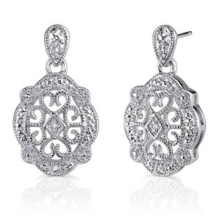 Oravo Vintage Desire Sterling Silver Antique Style Drop Earrings with
