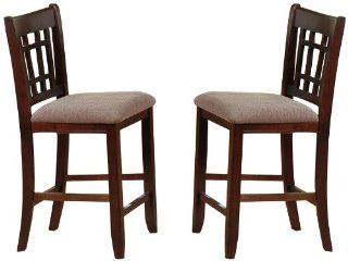 Crown Mark 2185 Empire Counter Height Chair, Espresso, 2 Per Box   Dining Chairs