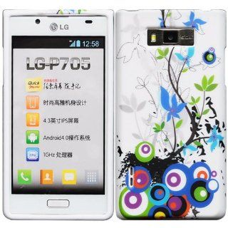 Bfun Packing New Plant Art Pattern Gel Case Cover For LG OPTIMUS L7 P705/P705G/700 Cell Phones & Accessories