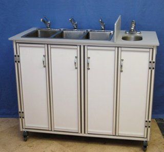 NSF Certified Four Bowls Handwash Self Contained Portable Sink   Utility Sinks  