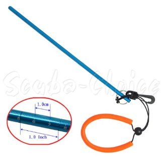 Scuba Choice Scuba Diving 13" Aluminum Lobster Tickle Pointer Stick with Measurement and Lanyard, Blue Toys & Games