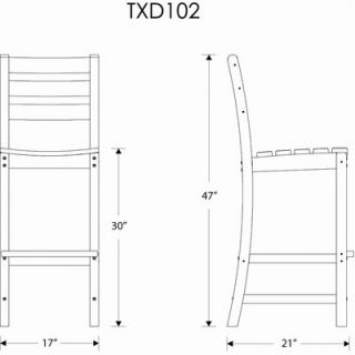 Trex Outdoor Trex Outdoor Monterey Bay Bar Height Chair with Cushion