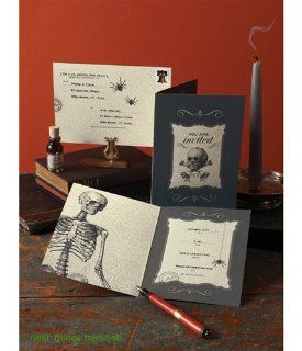 Martha Stewart Mad Scientist Skeleton Invitations  Card Stock 