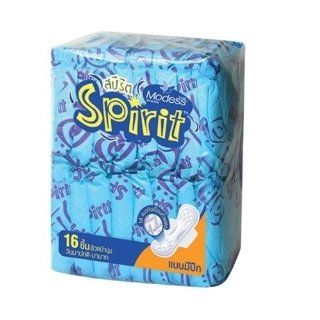 16 Pads Modess Spirit Sanitary Nipkins with Wings All around Leak Protection 