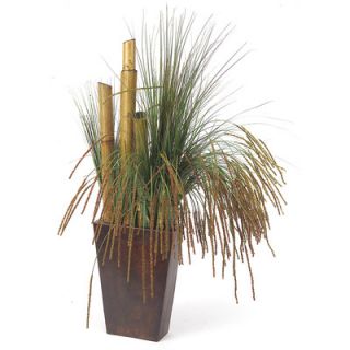 Distinctive Designs Silk Seeded Grass with Bamboo in Leather Finish