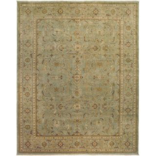 AMER Rugs Alanya Design Light Green, Hand Knotted Rug