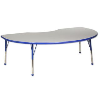 48 x 72 Kidney Shaped Adjustable Activity Table in Gray